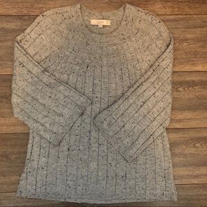 Loft Gray Wide Sleeve Sweater Size Medium